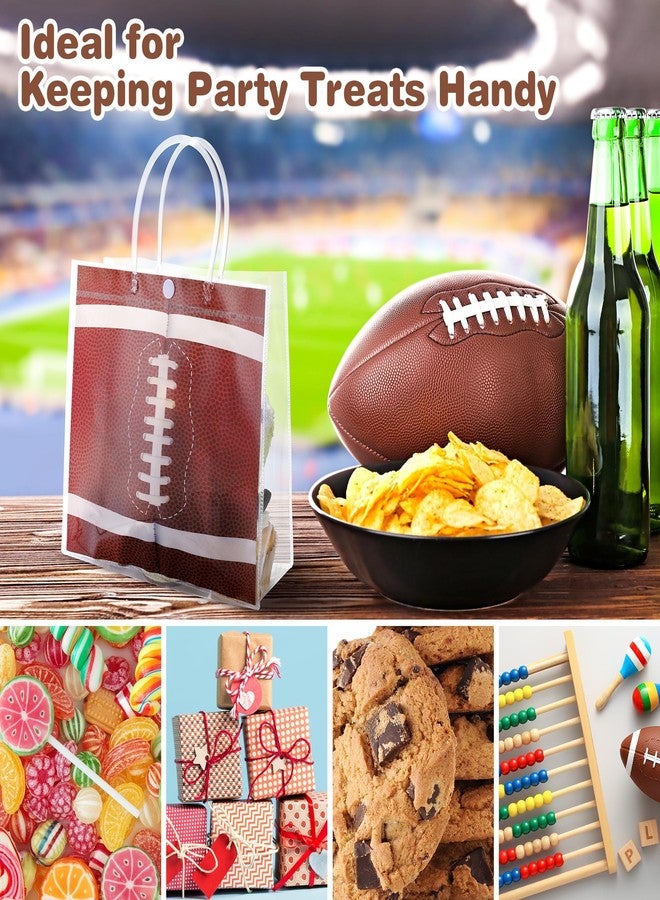 MIMIND 30 Pieces Football Gift Bags with Handles Football Party Favors Goodie Treat Bags, Clear PVC Bags 8 x 8 x 3.15 Inch Gift Wrap Tote Bags for Sport Theme Birthday Party Supplies - Image 5